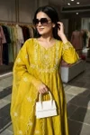 KF 658 Kalaai Chanderi Silk Embroidery Kurti With Bottom Dupatta